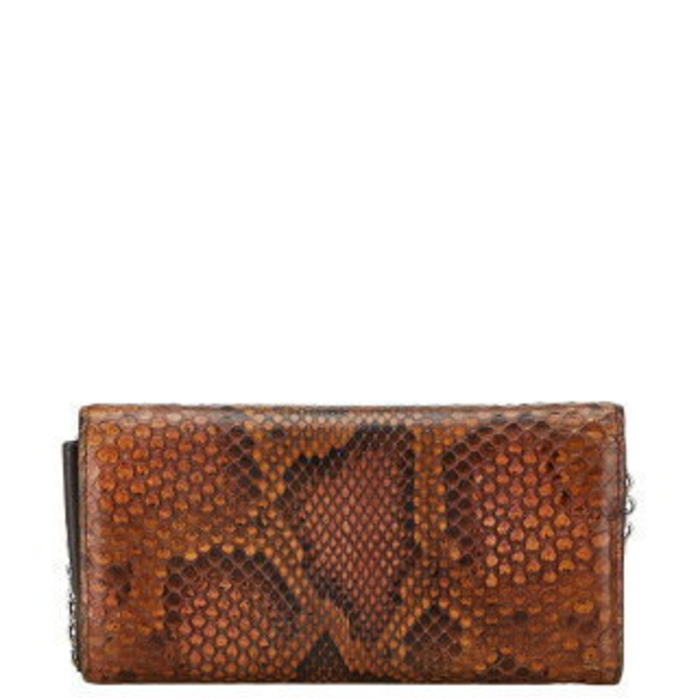 Gucci Python Snake Ladylock Chain Wallet Long Bro… - image 3